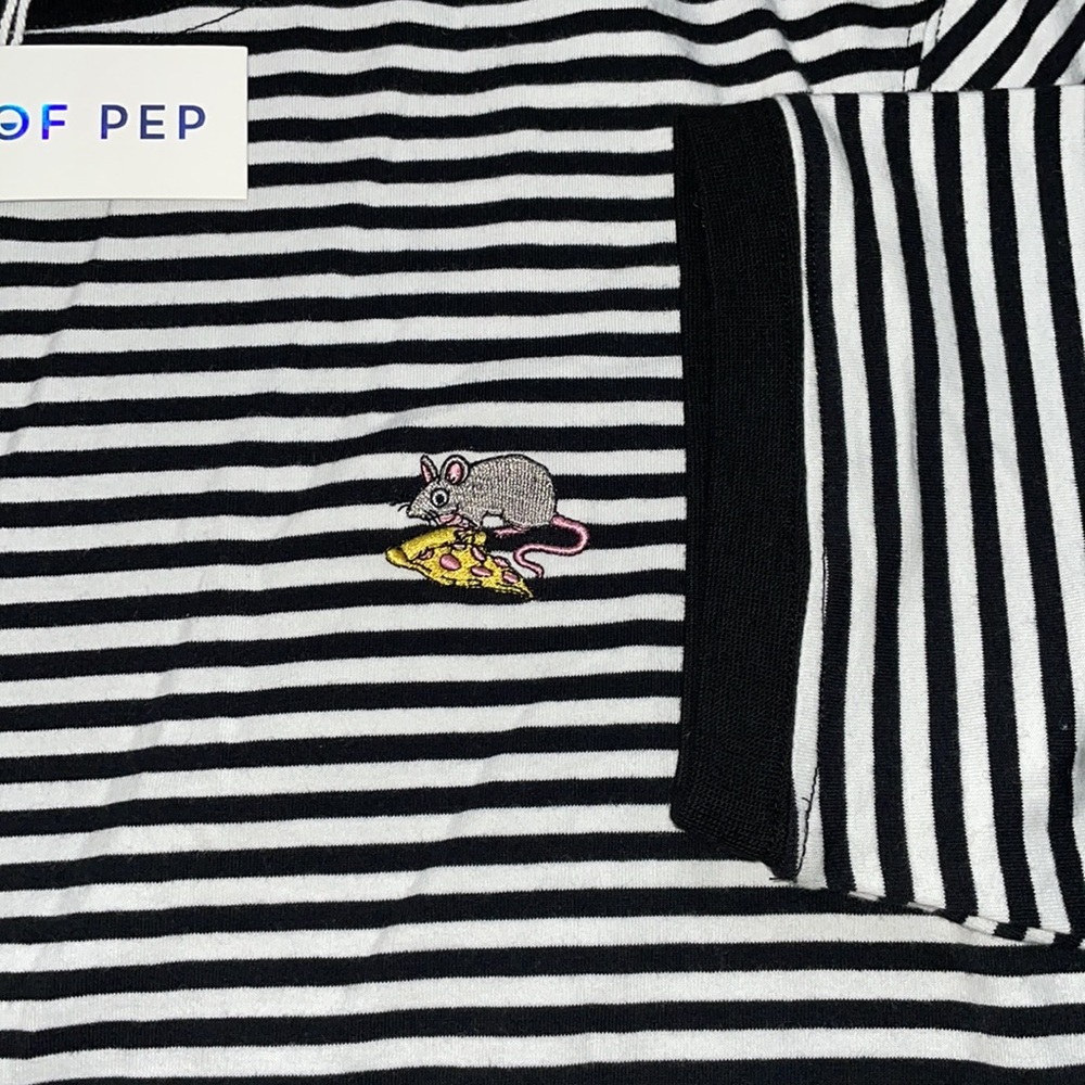NWT. Women’s size Medium Stripe black & white t-shirt. - Picture 6 of 6
